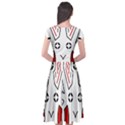 Traditional Art Torajan Pattern Cap Sleeve Wrap Front Dress View2