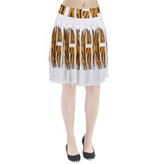 Tiger Bstract Animal Art Pattern Skin Pleated Skirt by Sudhe