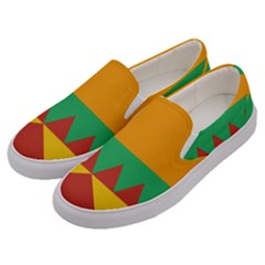 Burger Bread Food Cheese Vegetable Men s Canvas Slip Ons by Sudhe