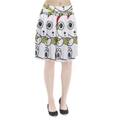 Panda China Chinese Furry Pleated Skirt by Sudhe