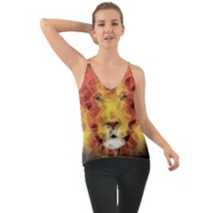 Fractal Lion Chiffon Cami by Sudhe