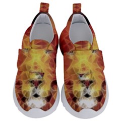 Fractal Lion Kids  Velcro No Lace Shoes by Sudhe