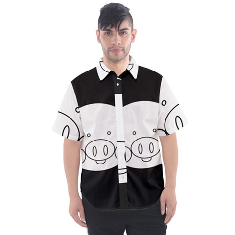 Pig Logo Men s Short Sleeve Shirt by Sudhe