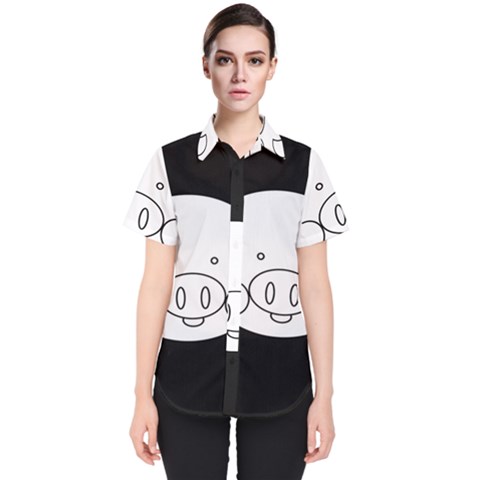 Pig Logo Women s Short Sleeve Shirt by Sudhe