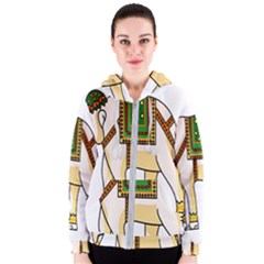 Elephant Indian Animal Design Women s Zipper Hoodie by Sudhe