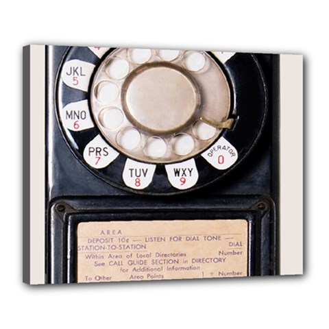 Vintage Payphone Canvas 20  X 16  (stretched) by Sudhe