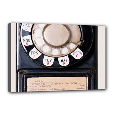 Vintage Payphone Canvas 18  X 12  (stretched) by Sudhe