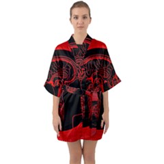 Artificial Intelligence Brain Think Quarter Sleeve Kimono Robe by Sudhe