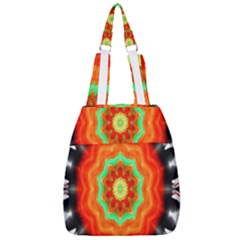 Abstract Kaleidoscope Colored Center Zip Backpack by Sudhe