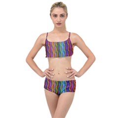 Background Wallpaper Psychedelic Layered Top Bikini Set by Sudhe