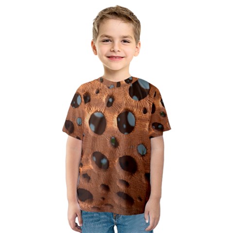 Texture Pattern Wallpaper Background Pattern Holes Kids  Sport Mesh Tee by Sudhe