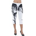 Silhouette Photo Of Trees Lightweight Velour Capri Leggings  View1