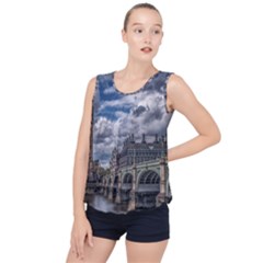 Architecture Big Ben Bridge Buildings Bubble Hem Chiffon Tank Top by Sudhe