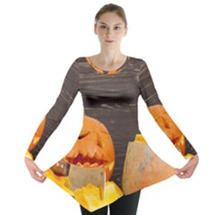 Old Crumpled Pumpkin Long Sleeve Tunic  by rsooll