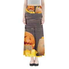 Old Crumpled Pumpkin Full Length Maxi Skirt by rsooll