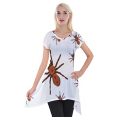 Nature Insect Natural Wildlife Short Sleeve Side Drop Tunic by Sudhe