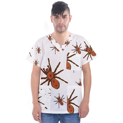 Nature Insect Natural Wildlife Men s V-neck Scrub Top by Sudhe