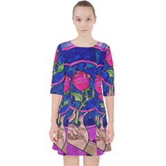 Enchanted Rose Stained Glass Pocket Dress by Sudhe