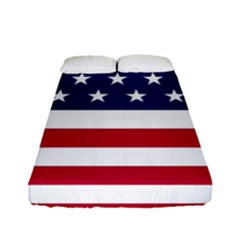 American Flag Fitted Sheet (full/ Double Size) by Valentinaart