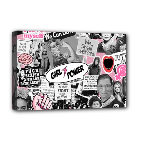 Feminism Collage  Deluxe Canvas 18  X 12  (stretched) by Valentinaart