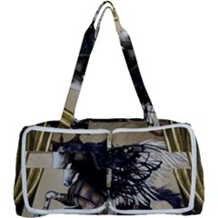 Awesome Steampunk Unicorn With Wings Multi Function Bag by FantasyWorld7