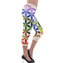 Mandala Rainbow Colorful Reiki Lightweight Velour Capri Leggings  View4