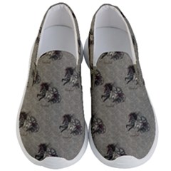 Awesome Steampunk Horse With Wings, Wonderful Pattern Men s Lightweight Slip Ons by FantasyWorld7