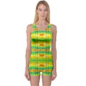 Birds Beach Sun Abstract Pattern One Piece Boyleg Swimsuit View1