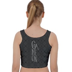 Game On Velvet Racer Back Crop Top by darkaura