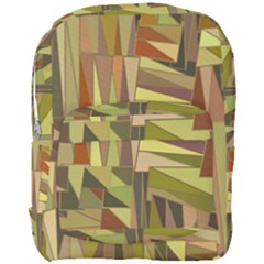 Earth Tones Geometric Shapes Unique Full Print Backpack by Mariart