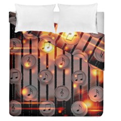 Music Notes Sound Musical Audio Duvet Cover Double Side (queen Size) by Mariart