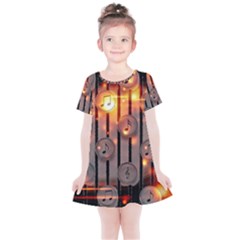 Music Notes Sound Musical Audio Kids  Simple Cotton Dress by Mariart