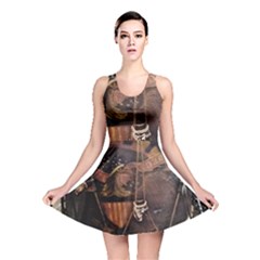 Grand Army Of The Republic Drum Reversible Skater Dress by Riverwoman