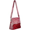 Elegant Floral Design, Wonderful Roses Zipper Messenger Bag View1