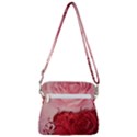 Elegant Floral Design, Wonderful Roses Zipper Messenger Bag View3