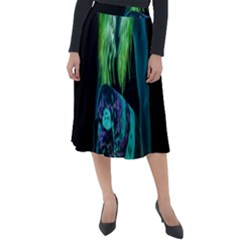 Digital Art Woman Body Part Photo Classic Velour Midi Skirt  by dflcprintsclothing