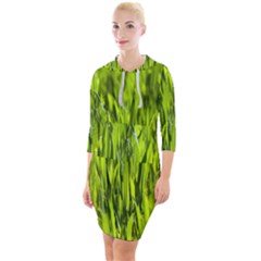 Agricultural Field   Quarter Sleeve Hood Bodycon Dress by rsooll