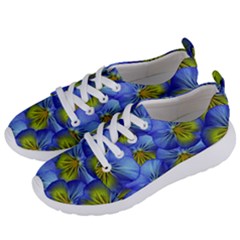 Flowers Pansy Background Purple Women s Lightweight Sports Shoes by Mariart