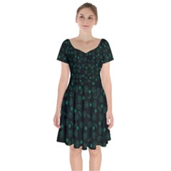 St Patricks Day Pattern Short Sleeve Bardot Dress by Valentinaart