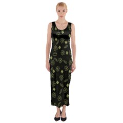 St Patricks Day Pattern Fitted Maxi Dress by Valentinaart