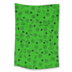 St Patricks Day Pattern Large Tapestry by Valentinaart