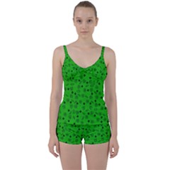 St Patricks Day Pattern Tie Front Two Piece Tankini by Valentinaart