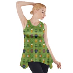 St Patricks Day Pattern Side Drop Tank Tunic by Valentinaart