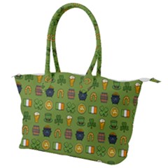 St Patricks Day Pattern Canvas Shoulder Bag by Valentinaart