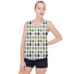 St Patricks Day Pattern Bubble Hem Chiffon Tank Top by Valentinaart