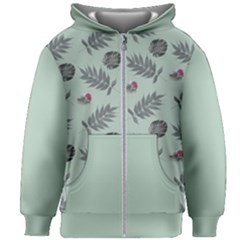 Tropical Pattern Kids  Zipper Hoodie Without Drawstring by LoolyElzayat