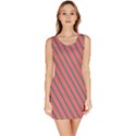 Living Coral Diagonal Stripes Bodycon Dress View1