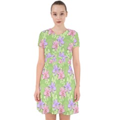 Lily Flowers Green Plant Natural Adorable In Chiffon Dress by Pakrebo