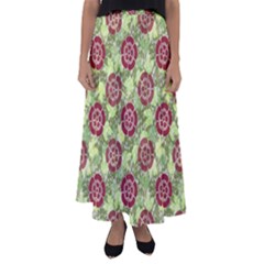 Seamless Pattern Leaf The Pentagon Flared Maxi Skirt by Pakrebo