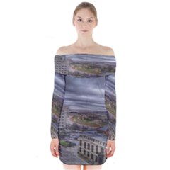 Ohio Supreme Court View Long Sleeve Off Shoulder Dress by Riverwoman